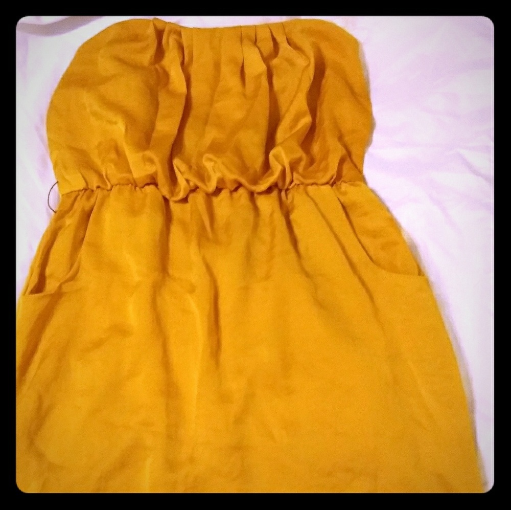 Gold mini dress